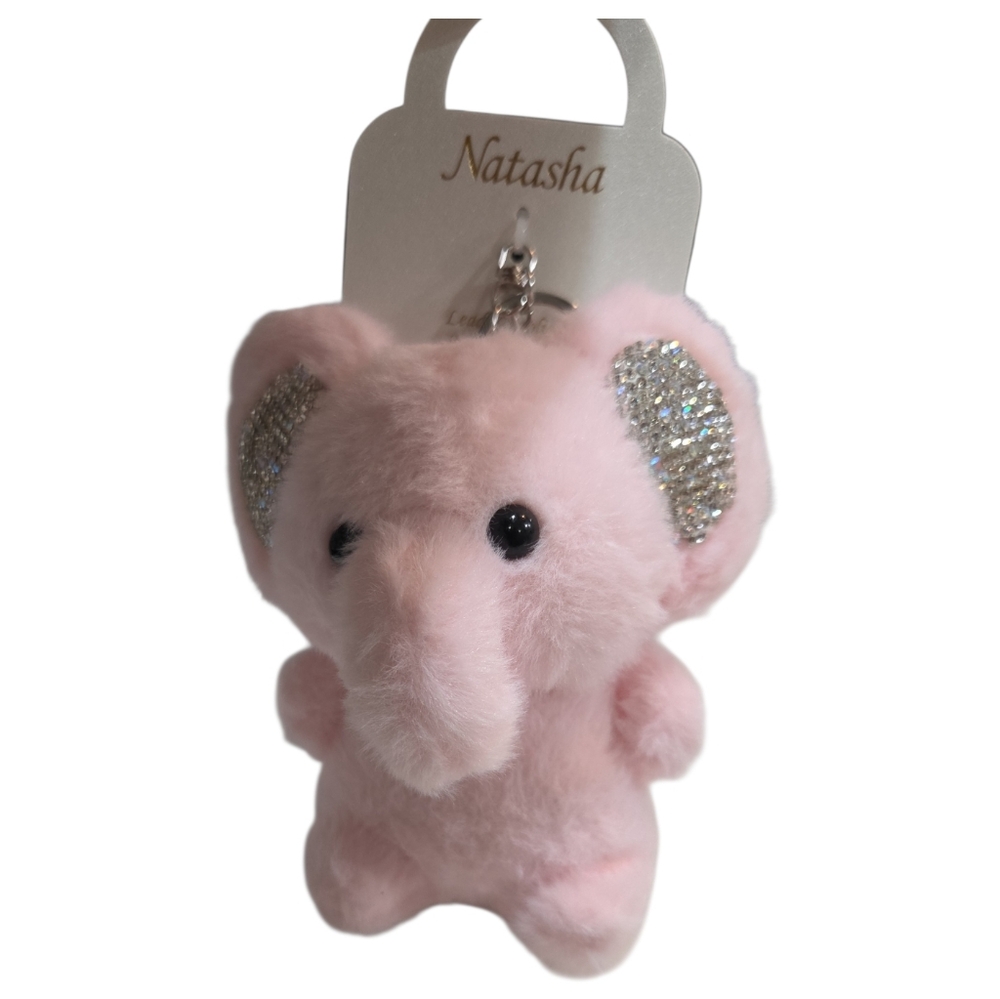 💕▪️Natasha Couture ▪️Blush Elephant Keychain Or Bag Charm
